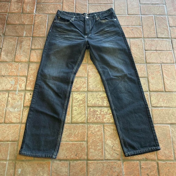 Stylish Dark Denim Men's Jeans - Picture 1 of 3